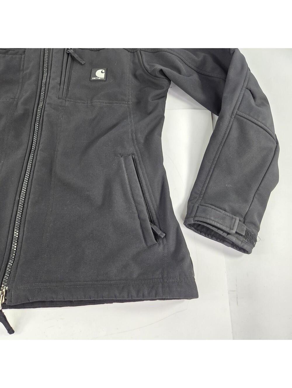 Carhartt Womens Black Full Zip Jacket Size M Softshell Rugged Flex Peak Fleece - Picture 5 of 14